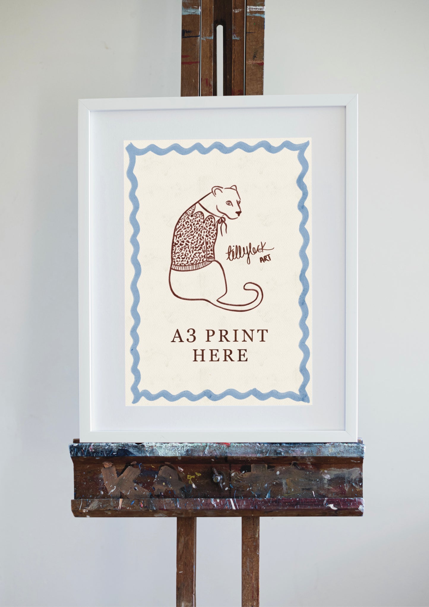 1. A3 White Frame With Mount