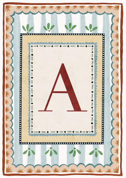 ALPHABET LETTERS ~ Blue / Red