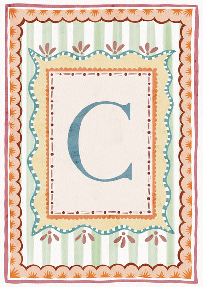 ALPHABET LETTERS ~ Blue / Pink / Green /