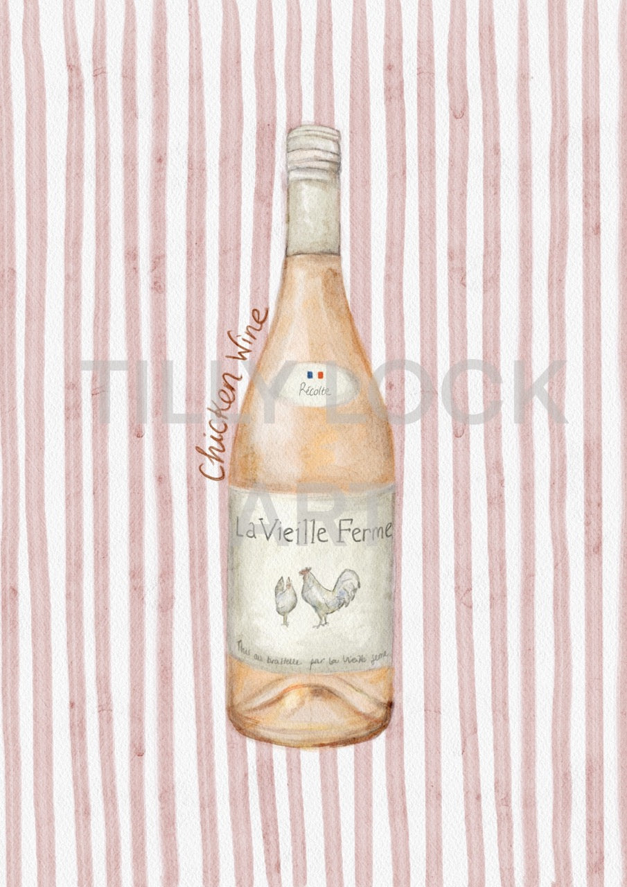 STRIPY CHICKEN WINE PINK