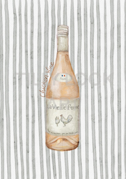 STRIPY CHICKEN WINE ~ OLIVE