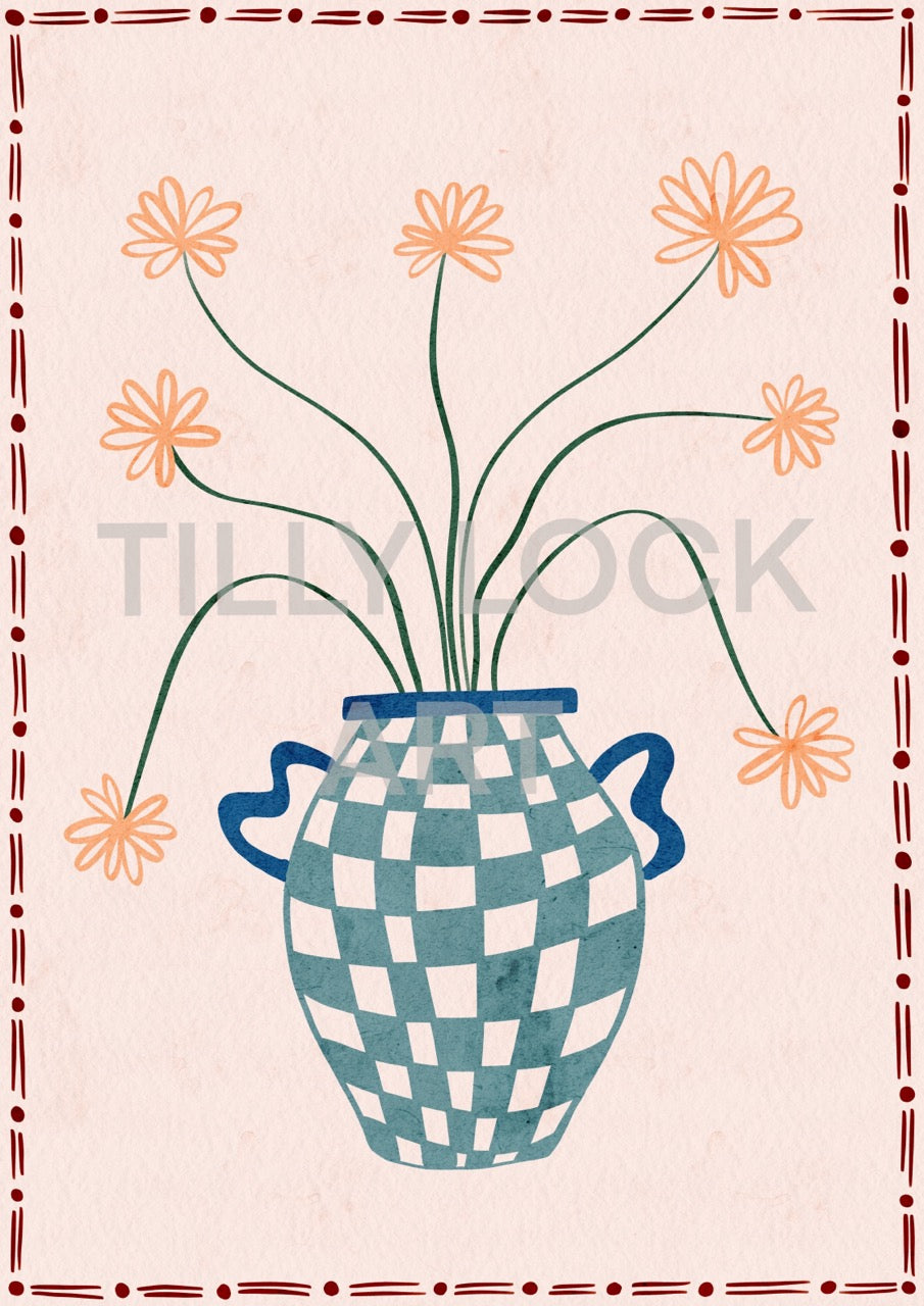 FLOWER POT ~ BLUE