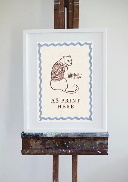 1. A3 White Frame With Mount