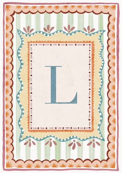 ALPHABET LETTERS ~ Blue / Pink / Green /