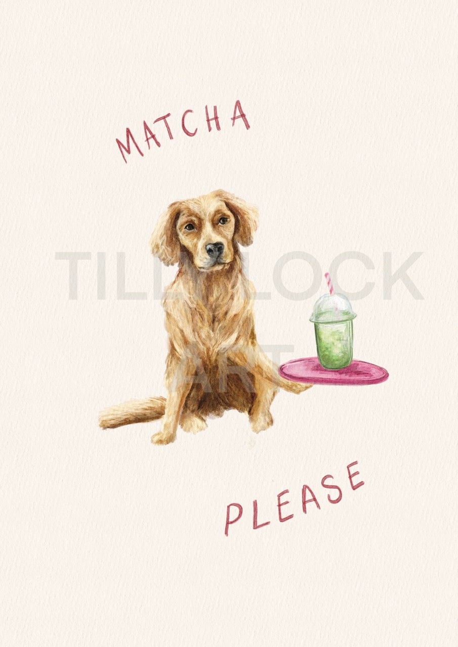 Matcha Please Art Print
