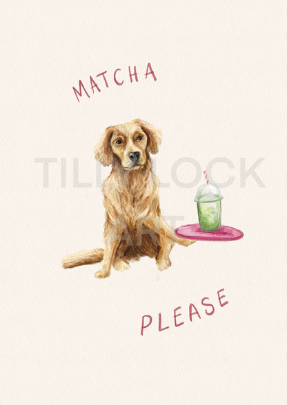 Matcha Please Art Print