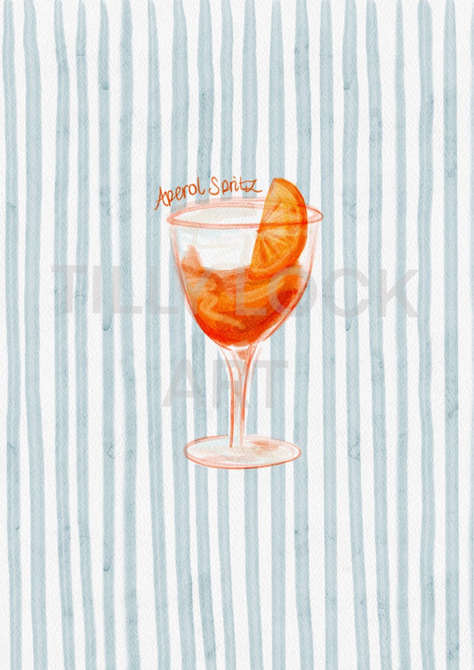 PRINT ~ STRIPY APEROL