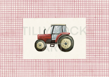 TRACTOR ~ PINK/RED
