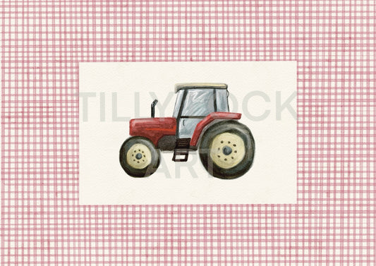 TRACTOR ~ PINK/RED