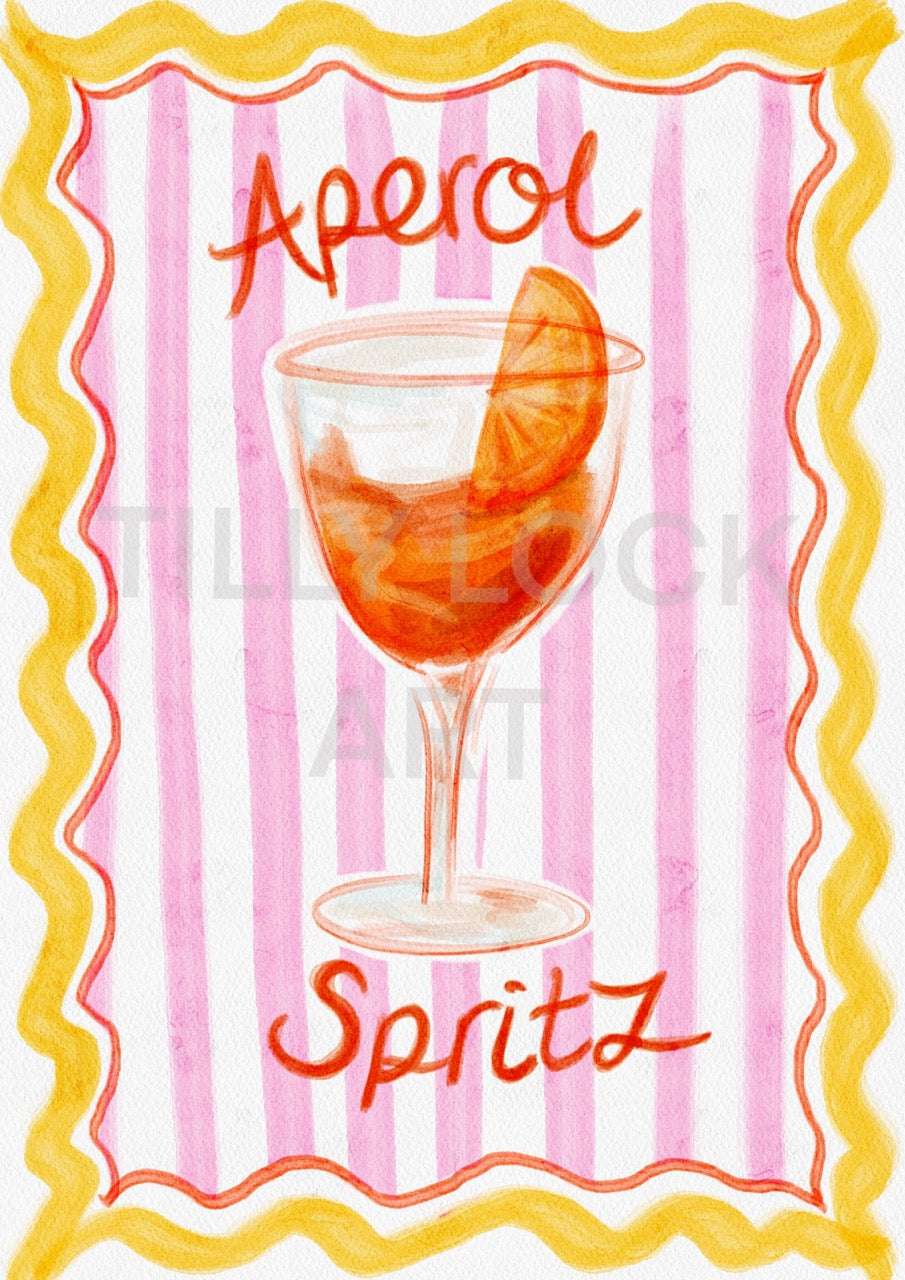 PRINT ~ WAVY APEROL SPRITZ